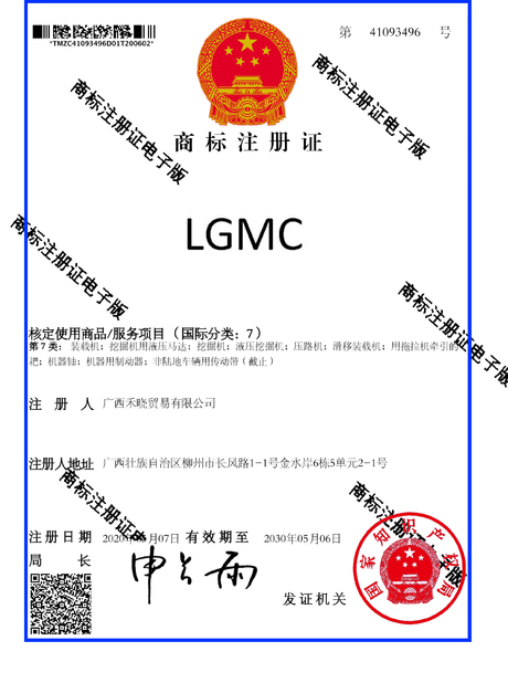 Porcellana Guangxi Ligong Machinery Co.,Ltd Certificazioni